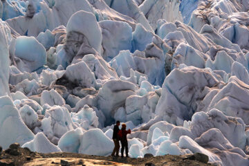 My Crew near a glacier